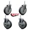 Service Caster 6 Inch Thermoplastic  Rubber Wheel Swivel 34 Inch Threaded Stem Caster Set 2 Brakes SCC SCC-TS20S614-TPRB-34212-2-TLB-2 - alternate 4